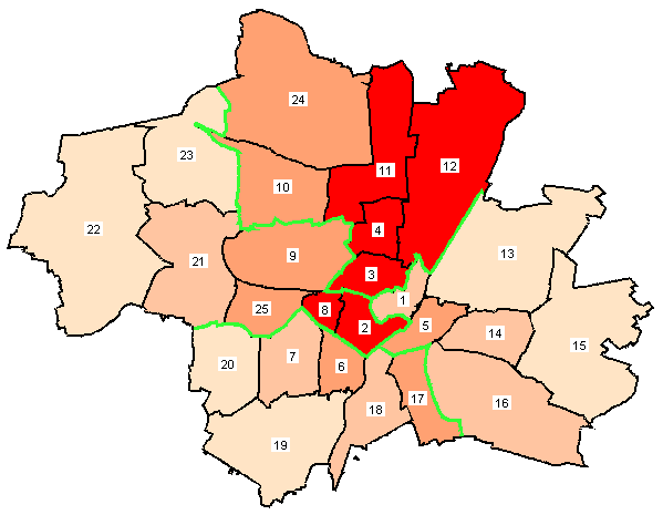 SPD nach Stadtbezirken