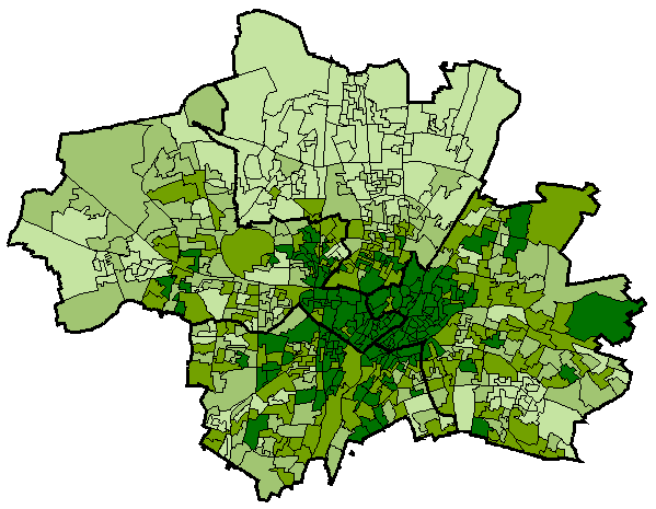 GRÜNE nach Wahlbezirken