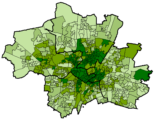 GRÜNE nach Wahlbezirken