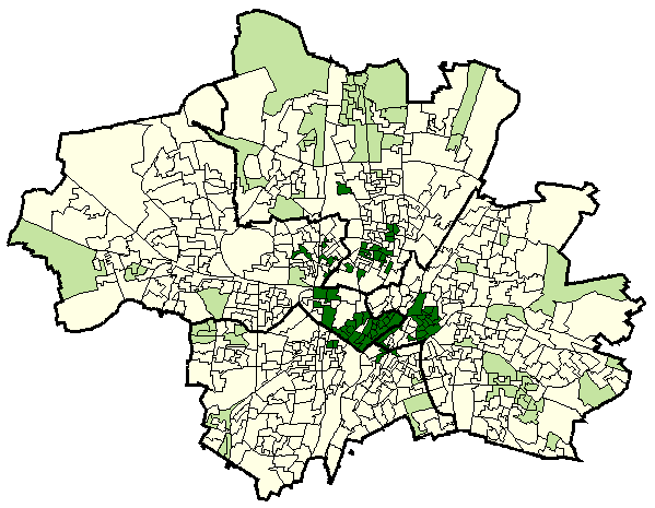 Hochburgen GRÜNE nach Wahlbezirken