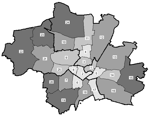 Stadtbezirkskarte