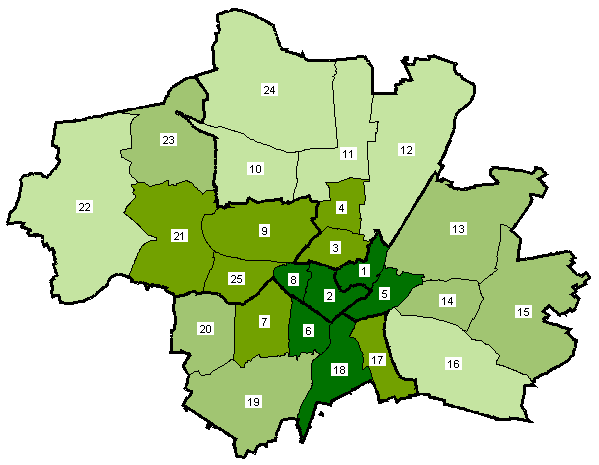 Stadtbezirkskarte