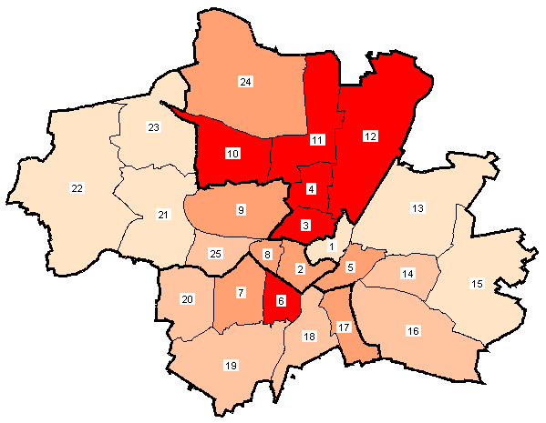 Stadtbezirkskarte