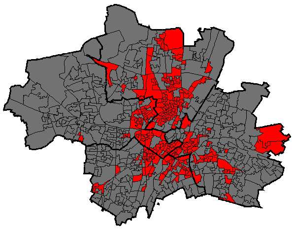 Stadtbezirkskarte