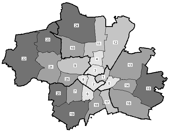 Stadtbezirkskarte