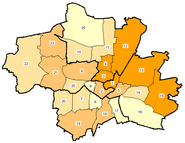 Stadtbezirkskarte