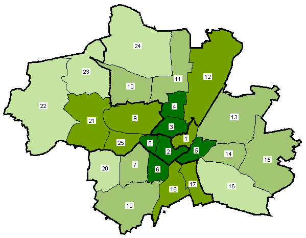 Stadtbezirkskarte