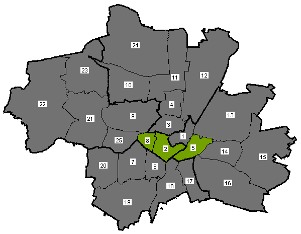 Stadtbezirkskarte