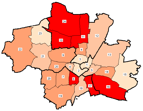 Stadtbezirkskarte