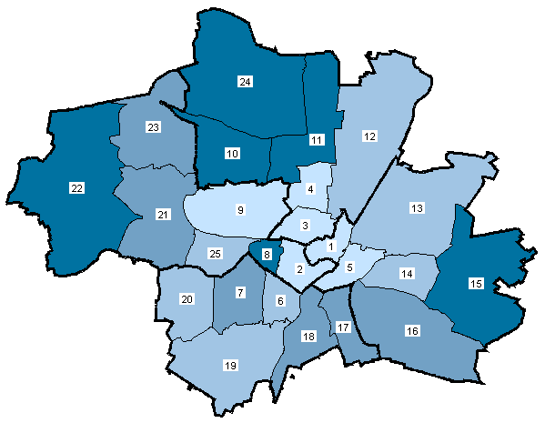 Stadtbezirkskarte