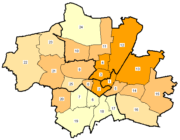 Stadtbezirkskarte