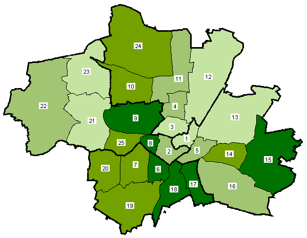 Stadtbezirkskarte