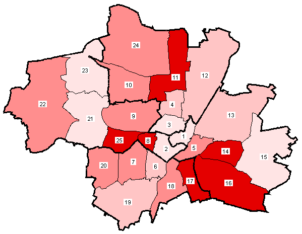 Stadtbezirkskarte