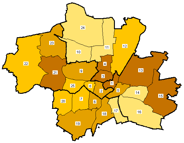 Stadtbezirkskarte