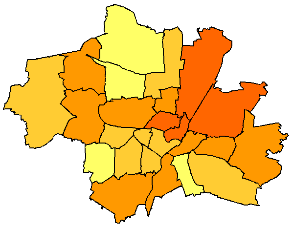 Stadtbezirkskarte