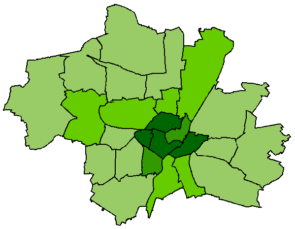 Stadtbezirkskarte