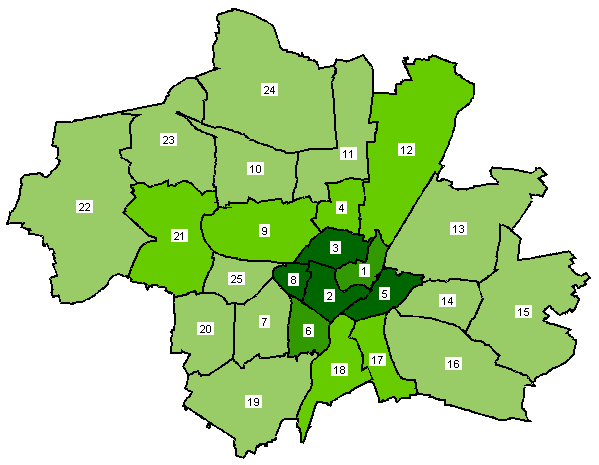 Stadtbezirkskarte