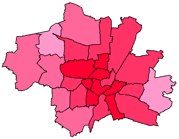 Stadtbezirkskarte