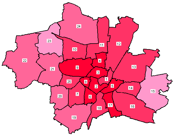 Stadtbezirkskarte