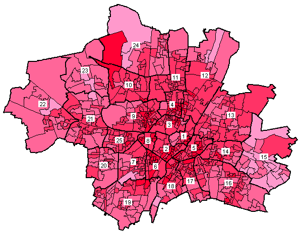 Stadtbezirks Grenzen