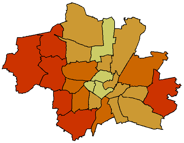 Stadtbezirkskarte