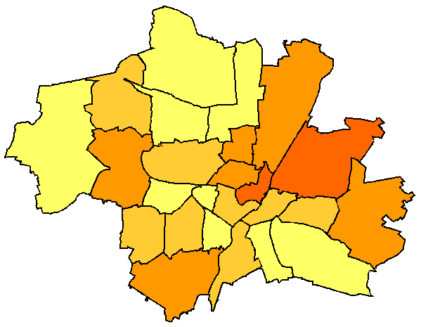 Stadtbezirkskarte