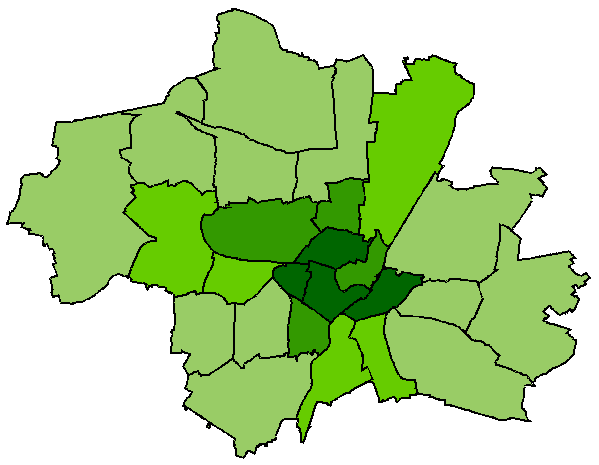 Stadtbezirkskarte