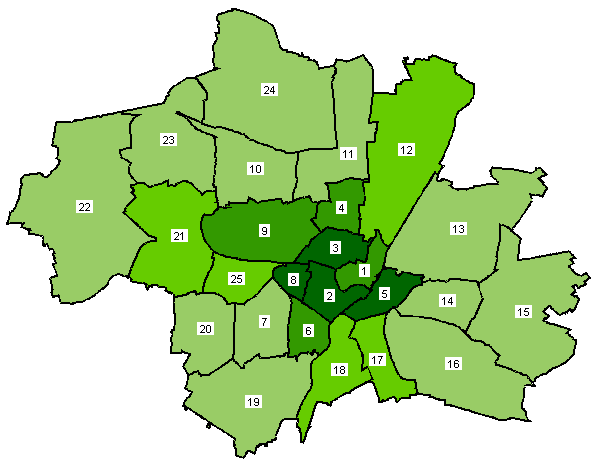 Stadtbezirkskarte