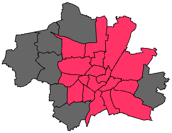 Stadtbezirkskarte