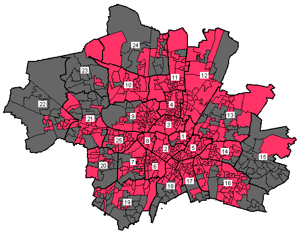 Stadtbezirkskarte