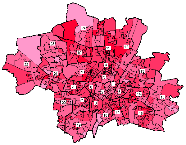 Stadtbezirks Grenzen