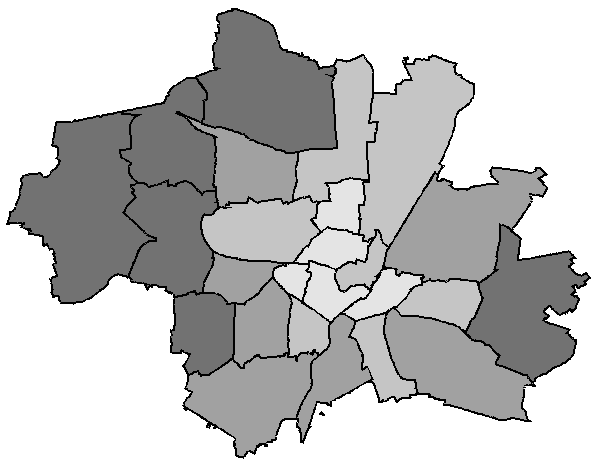 Stadtbezirkskarte