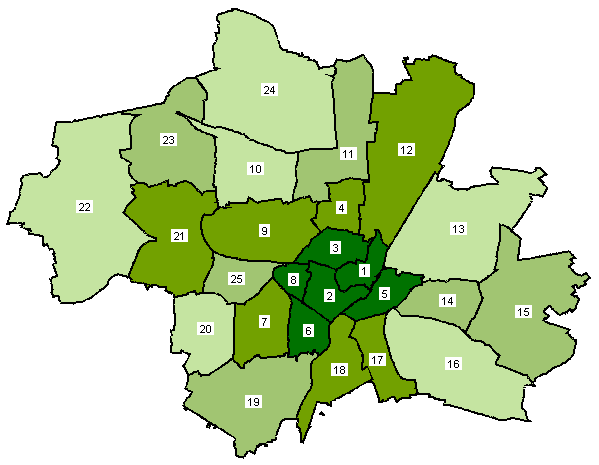 Stadtbezirkskarte