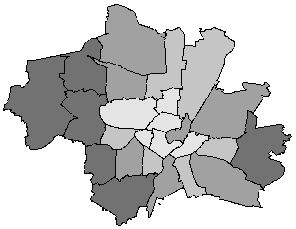 Stadtbezirkskarte