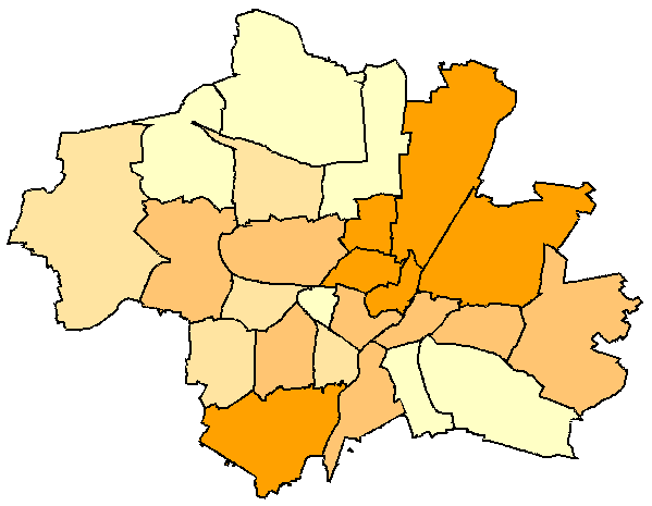 Stadtbezirkskarte