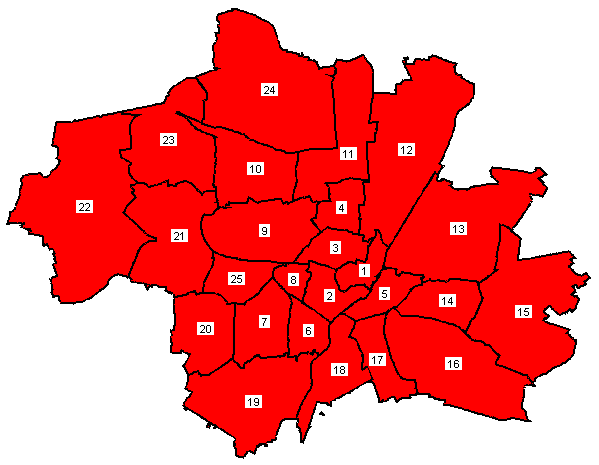 Stadtbezirkskarte