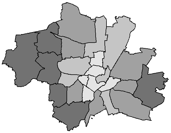 Stadtbezirkskarte