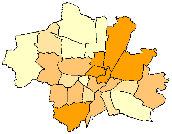 Stadtbezirkskarte
