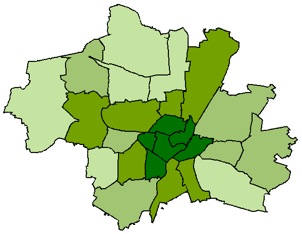 Stadtbezirkskarte