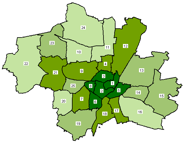 Stadtbezirkskarte