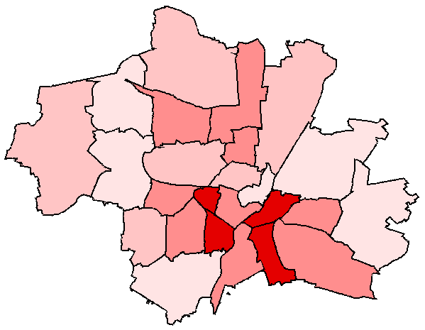 Stadtbezirkskarte