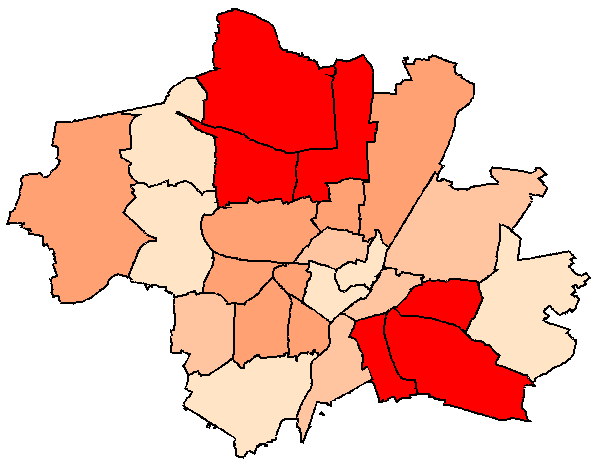 Stadtbezirkskarte